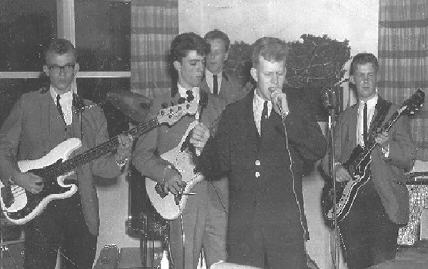 The Shays in 1963 photo, from left: Steve Naylor, Denis Ahlborn, Jim Harvey, Ken Heinrich and George Mattson