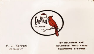 Cardinal Records F.J. Keffer business card