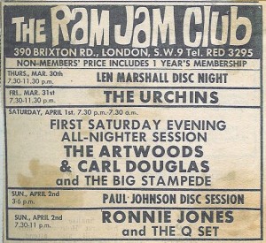 The Ram Jam Club, Brixton 