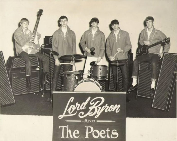 Lord Byron & the Poets with Vox equipment, from left: Ed Balog, , John Wheatley, Chip Woody, Danny Saxon and Jim Lacefield