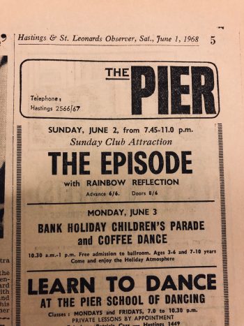 August 30, 1969 Hastings Pier Ballroom, Hastings, ENG