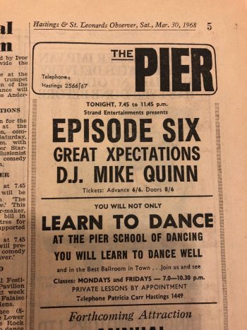 August 30, 1969 Hastings Pier Ballroom, Hastings, ENG