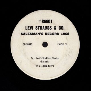Levi Strauss & Co. Salesman's Record 1968 Side 2