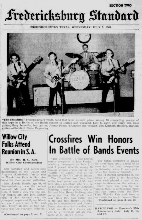 Crossfires and Green Men Surfers A Go Go Fredericksburg Standard July 7, 1965