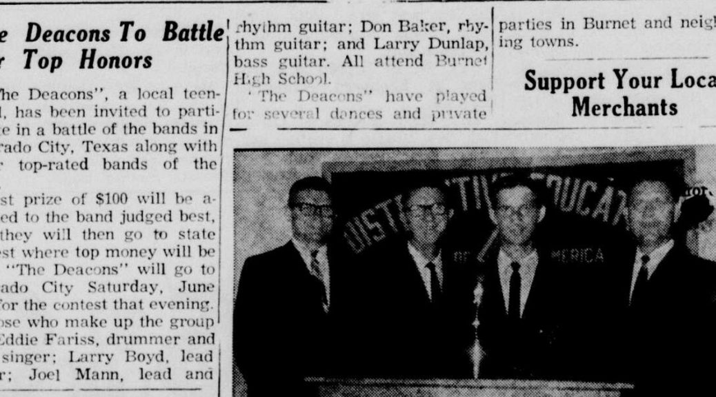 Deacons Burnet Bulletin May 25, 1967