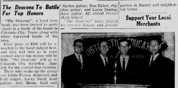 Deacons Burnet Bulletin May 25, 1967