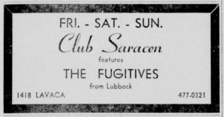 Fugitives Lubbock Club Saracen Austin Daily Texan Jun 14, 1966