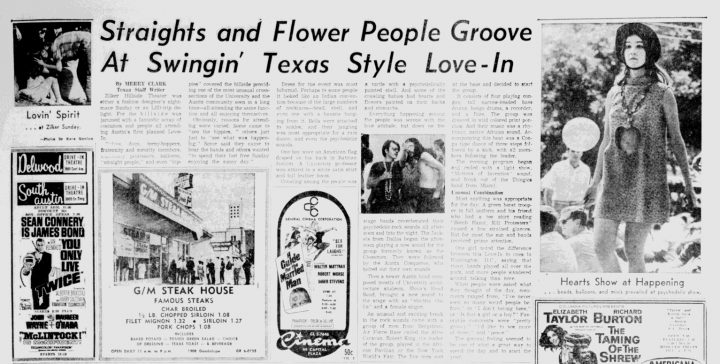 Jackals, Conqueroo, Shiva's Headband, Afro-Caravan, Thingies Austin Daily Texan Sept. 26, 1967