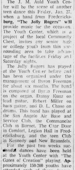 Jolly Rogers Kerrville Daily Times, January 26, 1967