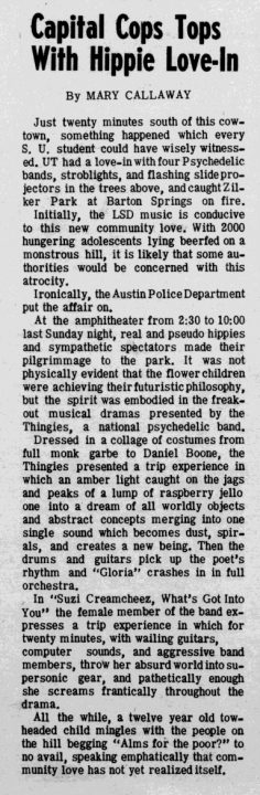 Thingies Love-In Georgetown Megaphone Sept. 29, 1967