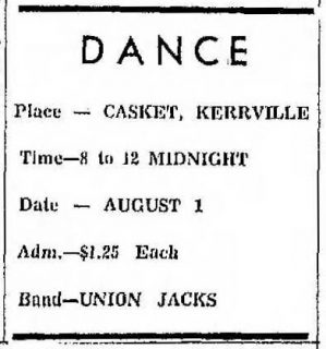 Union Jacks The Casket Kerrville Mountain Sun July 30, 1969