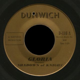 Shadows of Knight Dunwich 45 Gloria gold label, no Atco