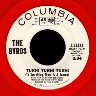 Byrds Columbia 45 Turn Turn Turn WLP red vinyl