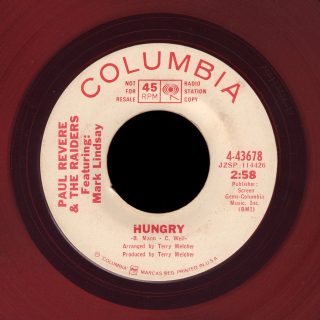 Paul Revere and the RaidersColumbia 45 Hungry red vinyl