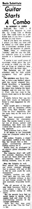 Galaxies Dallas Garden City Telegram Nov. 10, 1965