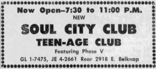 Phase V Soul City Club Sept 16, 1967