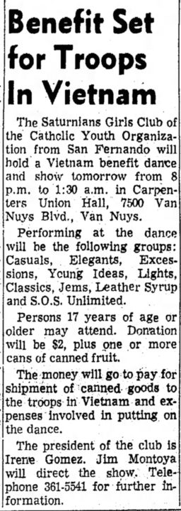 S.O.S Unlimited, Van Nuys News, Thursday, March 14, 1968