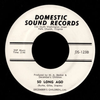 December's Children, Ltd. Domestic Sound 45 So Long Ago