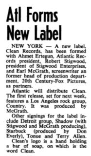 Clean Records Billboard October 9, 1971