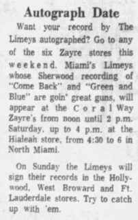 Limeys Miami News May 27, 1966